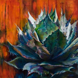 AGAVE WITH RED ORANGE