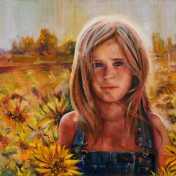 GIRL IN THE SUNFLOWERS